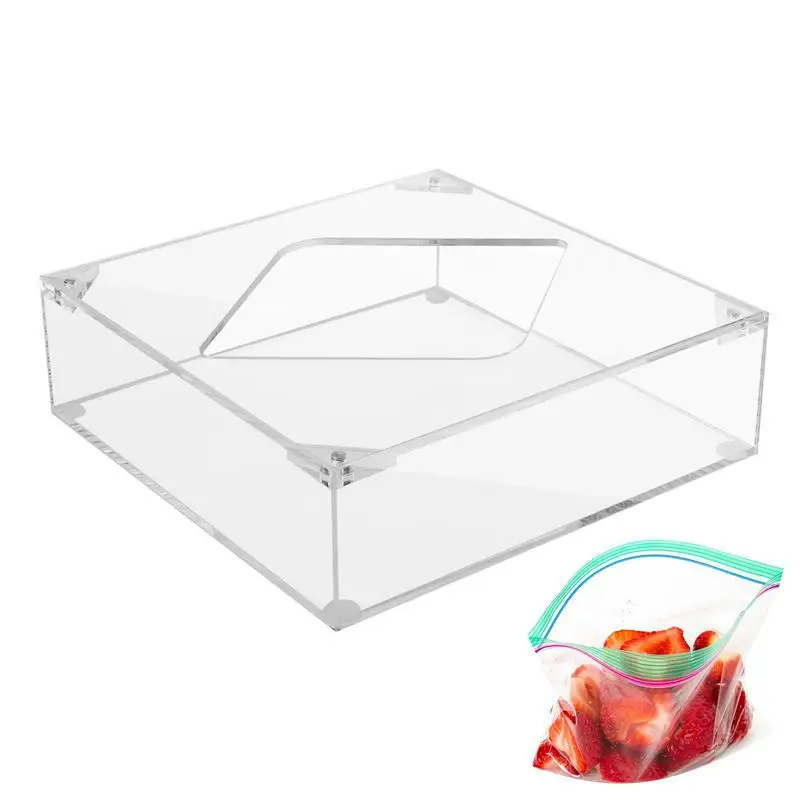 

Storage Bag Organizer Clear Drawer Storage Bag Holder Clear Drawer Storage Box For Ziplock Bag Kitchen Drawer Baggie Container