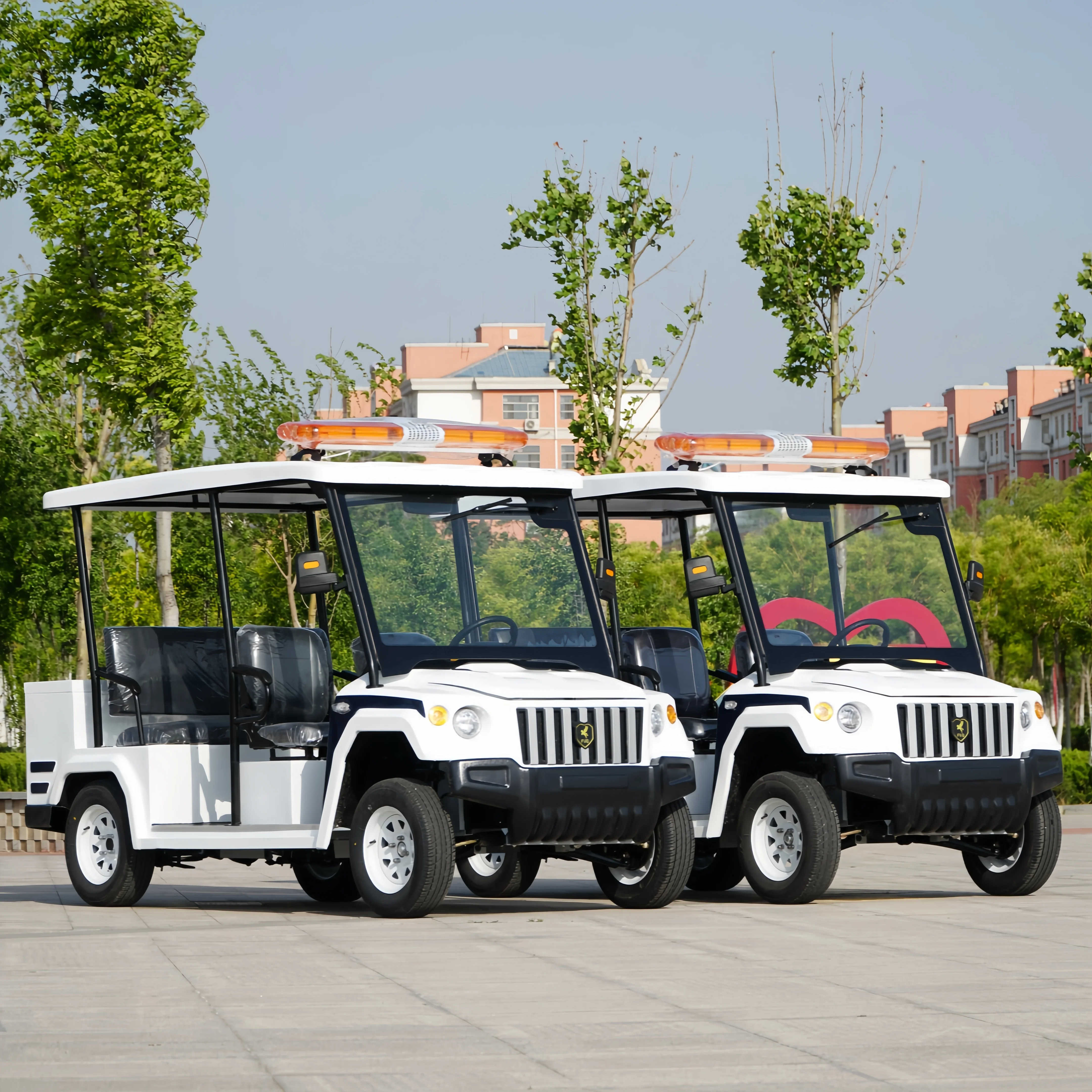 New Arrival New Design Fashion 2+2 Seater Chinese Little High Quality Electric Patrol Car 4 Seater