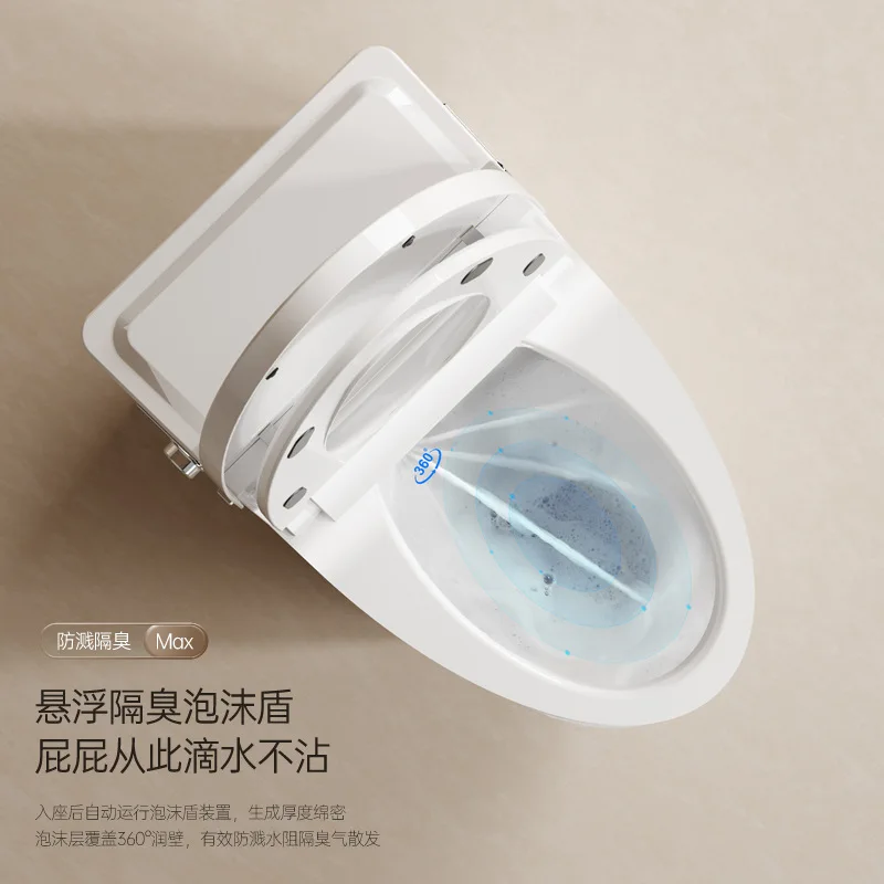 

Умный туалет, бесшумный смыв, подъемная крышка одной кнопкой, емкостное ощущение ног, встроенный пенопластовый щиток для ароматерапии, эргономика