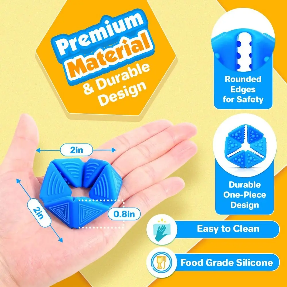 4Pcs New Silicone Fidget Sensory with Textures Stress Reduce Sensory Flip Cube ADHD Fidget Tactile Stimulation