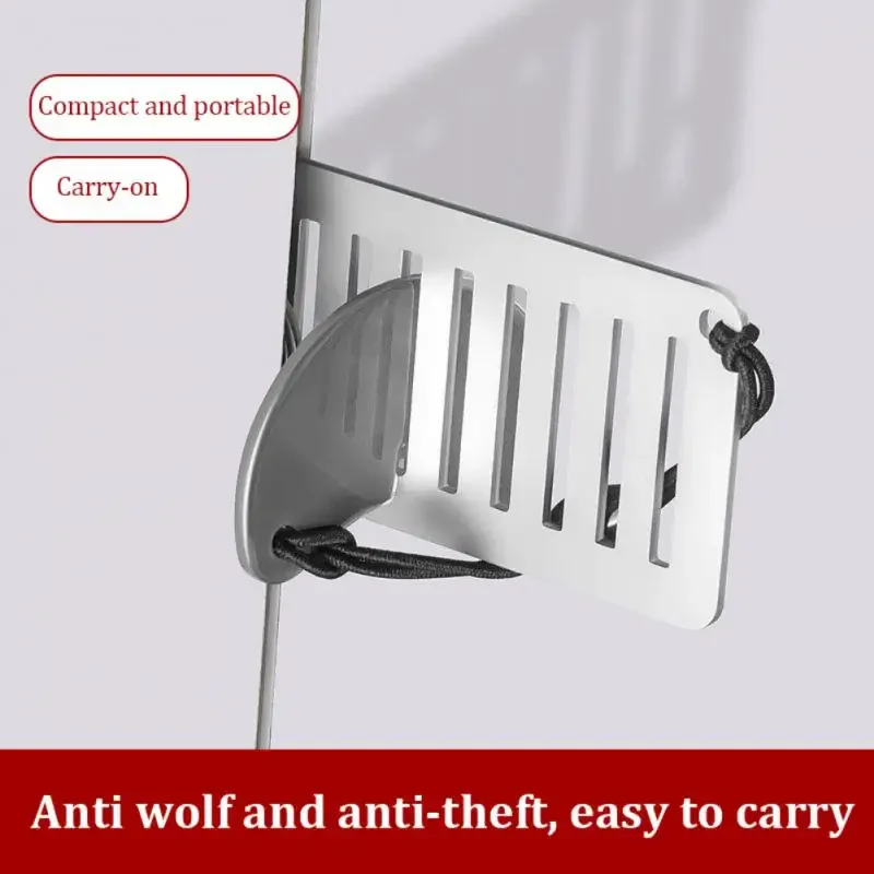 Safety Anti-theft Door Blocker Portable 8cm Stainless Steel Safe Security Tool For Home Privacy Hotel Travel Door Lock Stopper