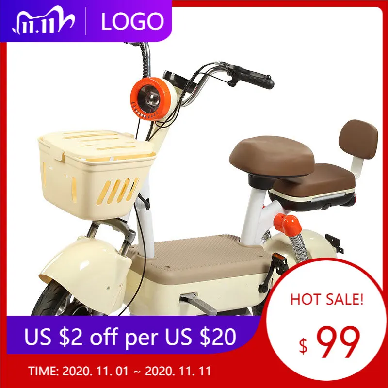 DXY electric city bicycle 20-inch brushless motor 500W 48V lithium battery, rear wheel hub motor, mechanical disc
