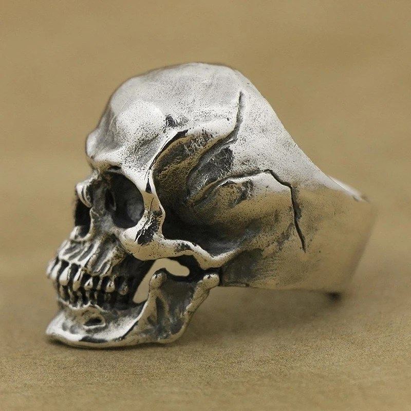 Classic Skeleton Men Rings Skull Red Eyes Finger Accessories Creative Punk Hip Hop Vintage Jewelry Halloween Gifts