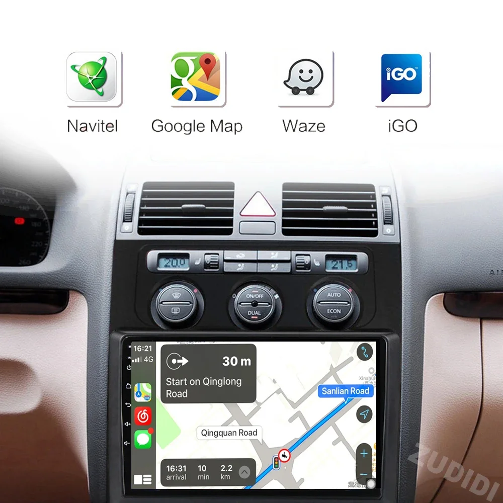 Radio samochodowe Android 13.0 dla Volkswagen Touran 1 2003-2010 Carplay Navi Auto GPS 4G Multimedia Auto Stereo Ekran BT IPS