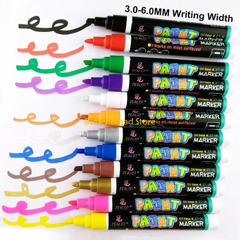 W89C علامة الطلاء الإطارات لرسالة إطارات السيارات دائمة إطارات الطلاء أقلام weatherpoof