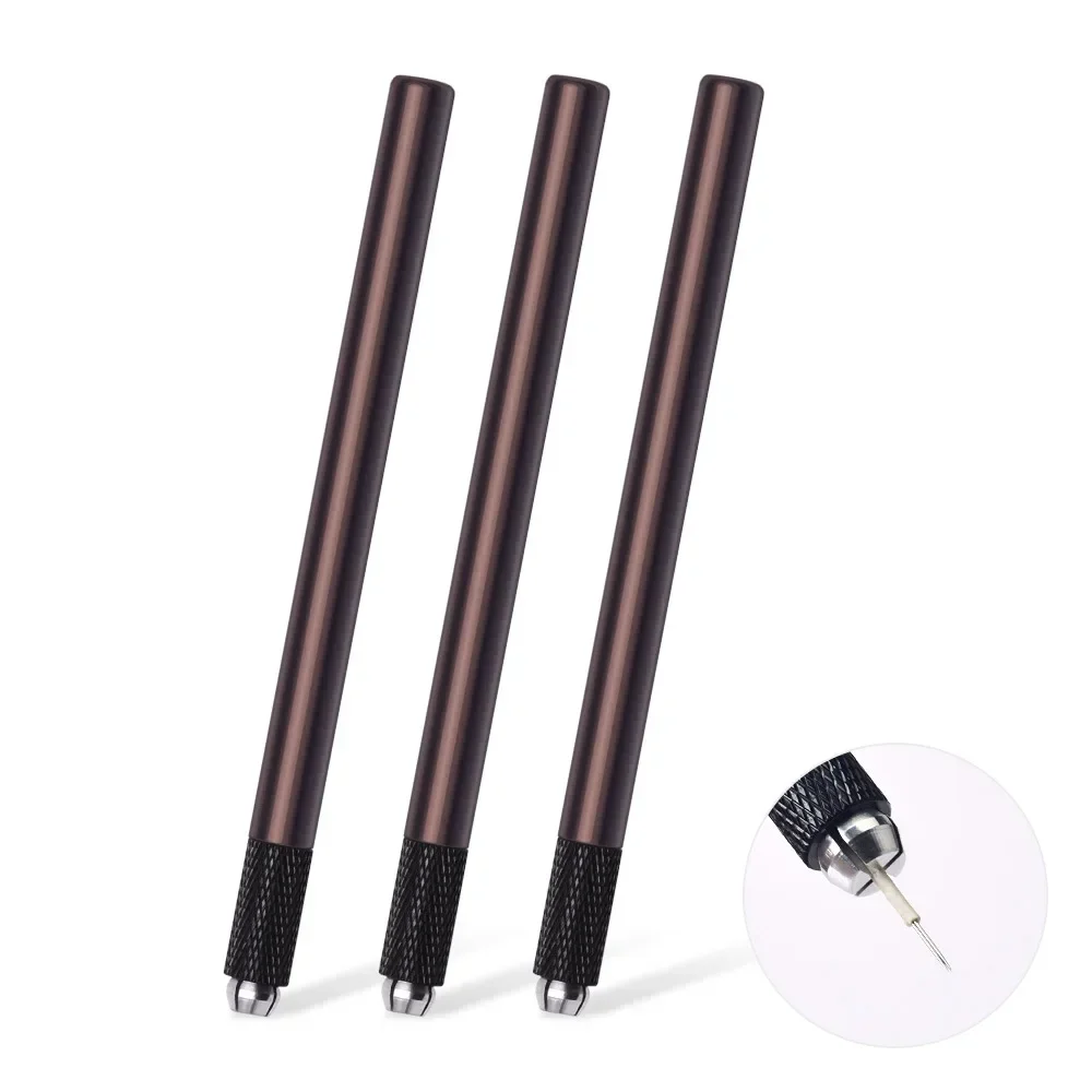 

1 Pcs Tattoo Microblading Pen Silver Color Tebori Pen Manual Tattoo Pen Machine for Permanent Makeup Pen Eyebrow