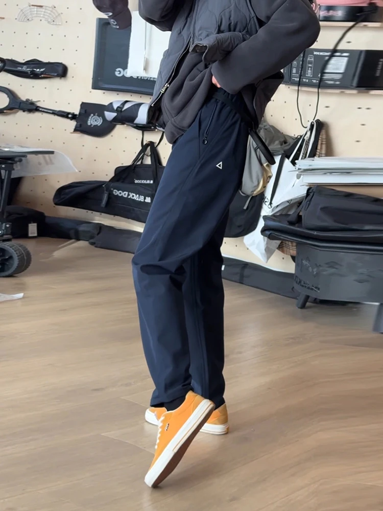 

Men's Fce Lined Work Trousers Cargo Pants Soft ell Outdoor Hiking Trousers Autumn Winter Micro Cone Anti Wind Waterproof