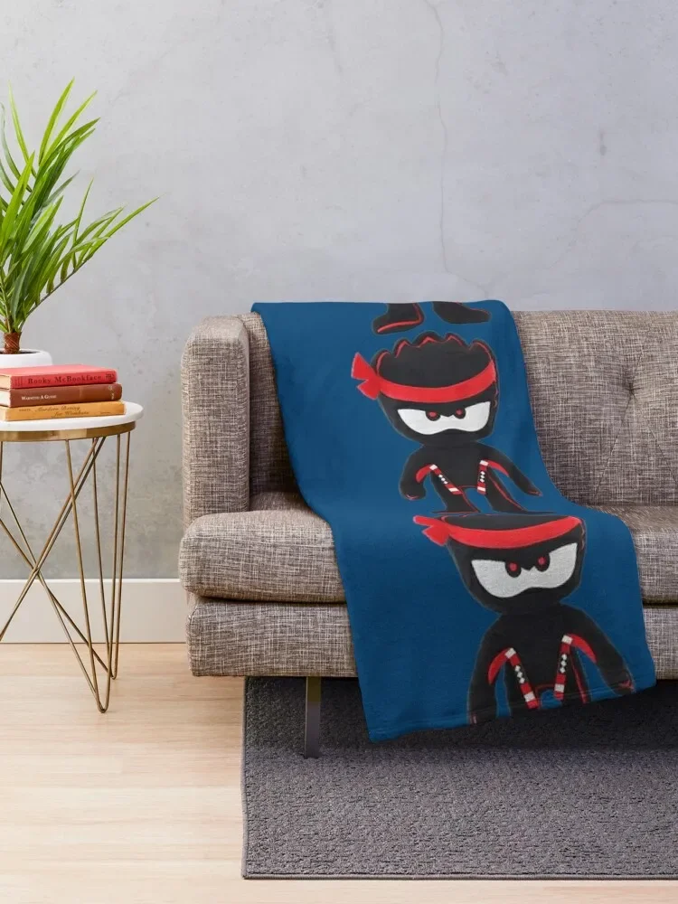 Ninja Plushie Red Throw Blanket Soft Plaid Decorative Sofa Luxury Brand Blankets