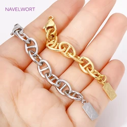 18K Gold Plated Pig Nose Chain Extension Chain,Tail Extender Chains with Lobster ClaspsFor DIY Bracelet Jewelry Making Findings