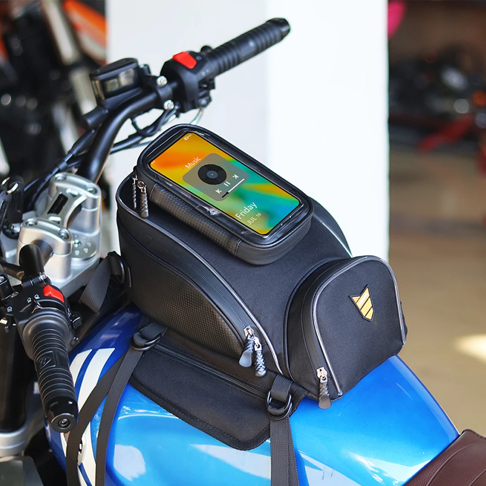 RZAHUAHU Motorcycle Frame Storage Bag Screen Touch Phone Holder Riding Accessories Motorcycle Bag Toolkit Storage Handbag