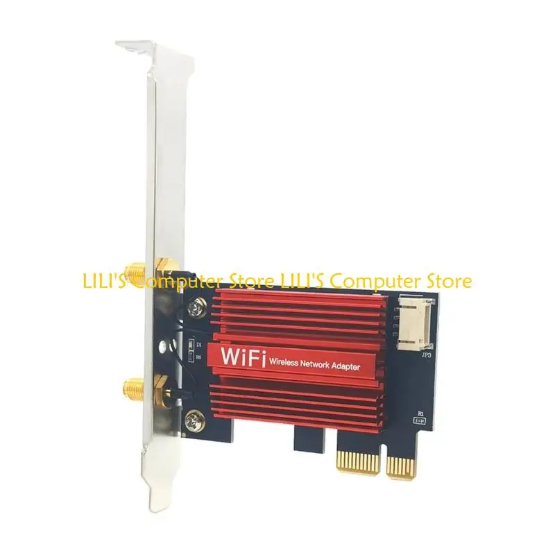 A52B 5400mbps Triple Band 2.4G 6Ghz การ์ดเครือข่ายที่รองรับบลูทูธสำหรับพีซี