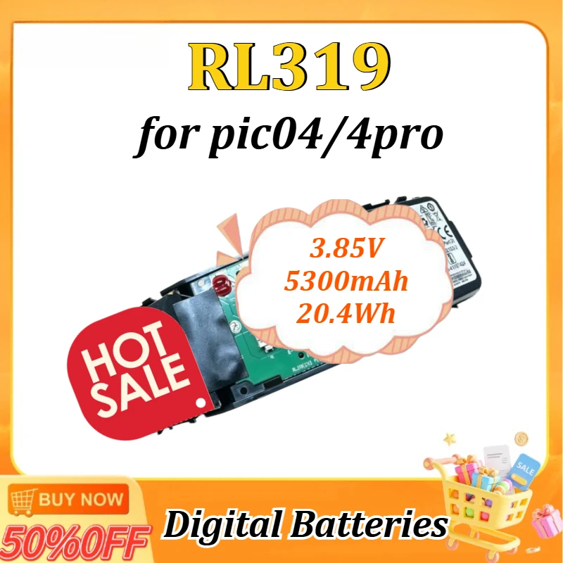 

3.85V 5300mAh 20.4Wh RL319 for pico4/4pro 3D VR overall finished product integration battery game console glasses battery