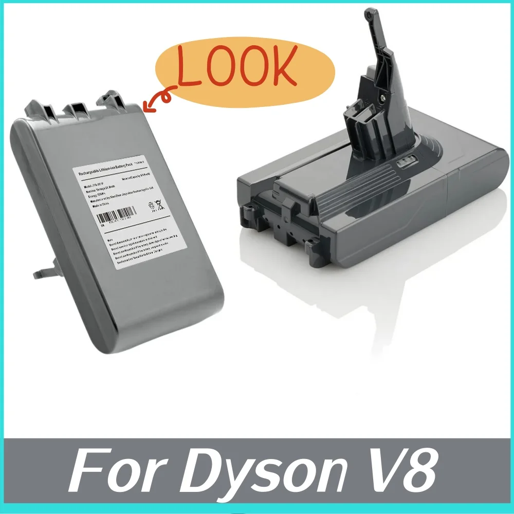 

V8 Vacuum Cleaner Spare Battery for Dyson V8 6000mAh/8000mAh SV10 21.6V Absolute Animal Motorhead Vacuum Cleaner Fluffy.