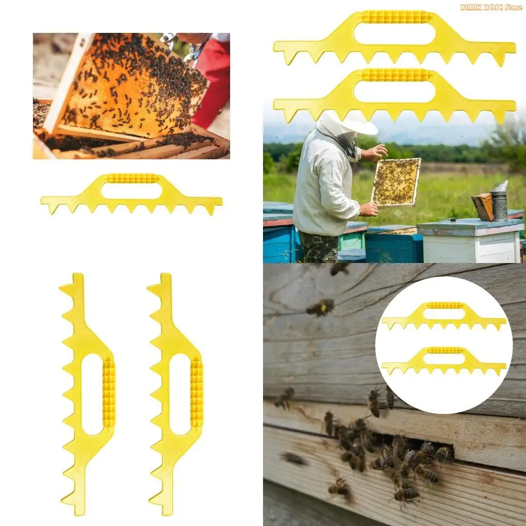 

K1AE Professional 2 Pack Beekeeping Rakes 8 Frame Spacers for Outdoor Management