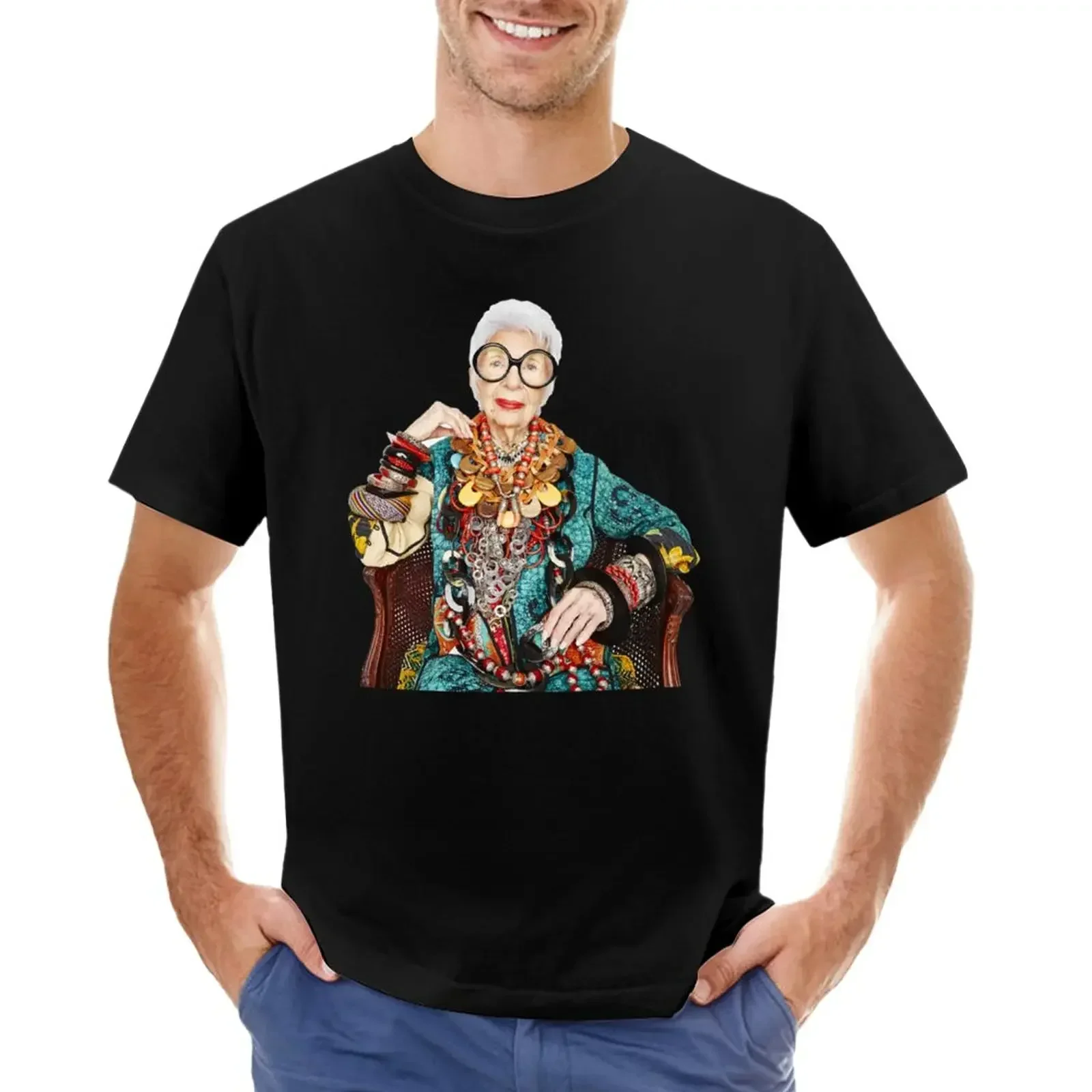 Iris Apfel Alter 100 Jahre Happy Womans Day T-Shirt vintage clothes Short sleeve tee big and tall t shirts for men Casual