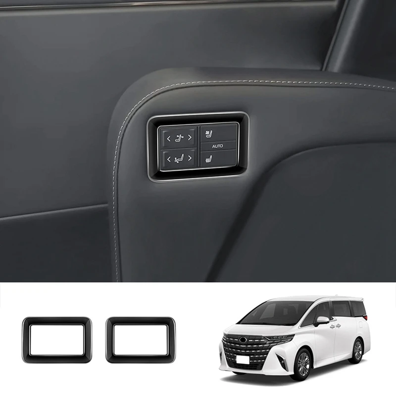 Per Toyota ALPHARD/VELLFIRE 40 Series 2023 + Car Middle Row Seat Control panel Trim Frame Sticker