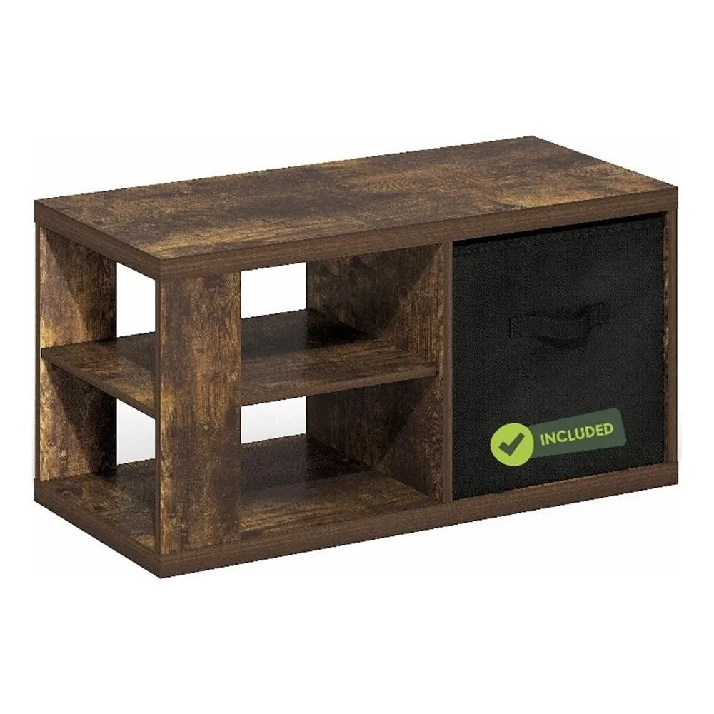 طاولة القهوة الحديثة مع صندوق تخزين بلمسة نهائية من خشب الصنوبر الكهرماني الدافئ #2