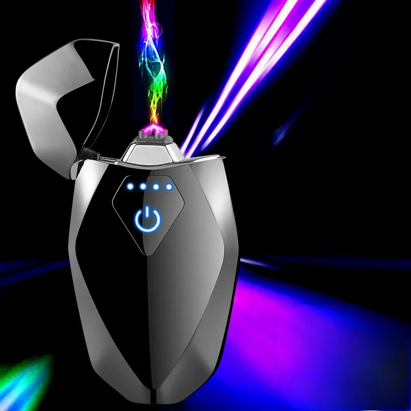 Double Arc Electric Lighter Metal Cigarette Lighter Plasma Windproof USB Smoking Accessories Lighters Cool Men Rechargeable Gift - Image 2