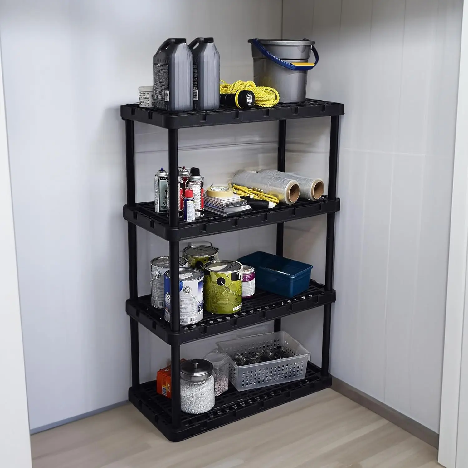 Shelf Fixed Height Ventilated Heavy Duty Storage Unit Organizer System for Home, Garage,