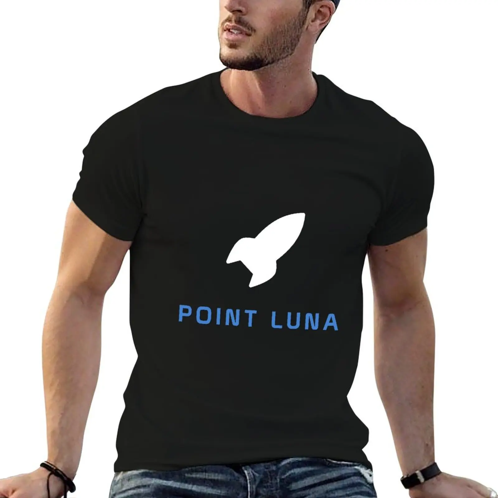 

Point Mars: man cotton plain package t man Terraforming percent cotton Luna black for for T-Shirt t-shirt shirt 100