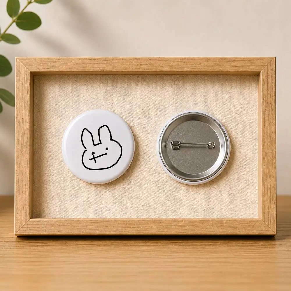 cute B-Bunny Iglesias Blue Lock Badges Creative Tinplate Button Pins Brooch Badge Clothes Backpack