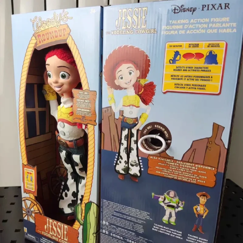 

Фигурка Диснея Pixar «История игрушек» Джесси, говорящая, аниме-модель, статуэтка, украшение для рабочего стола, коллекционная игрушка, подарок