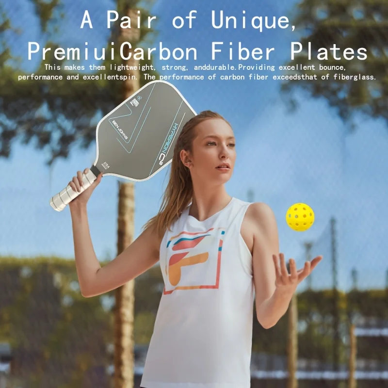 Ben Johns Super C2 T700 Pickleball Paddle, Carbon Fiber, Cold-Pressed Construction, Textured Surface, 16MM Polymer Power Core,