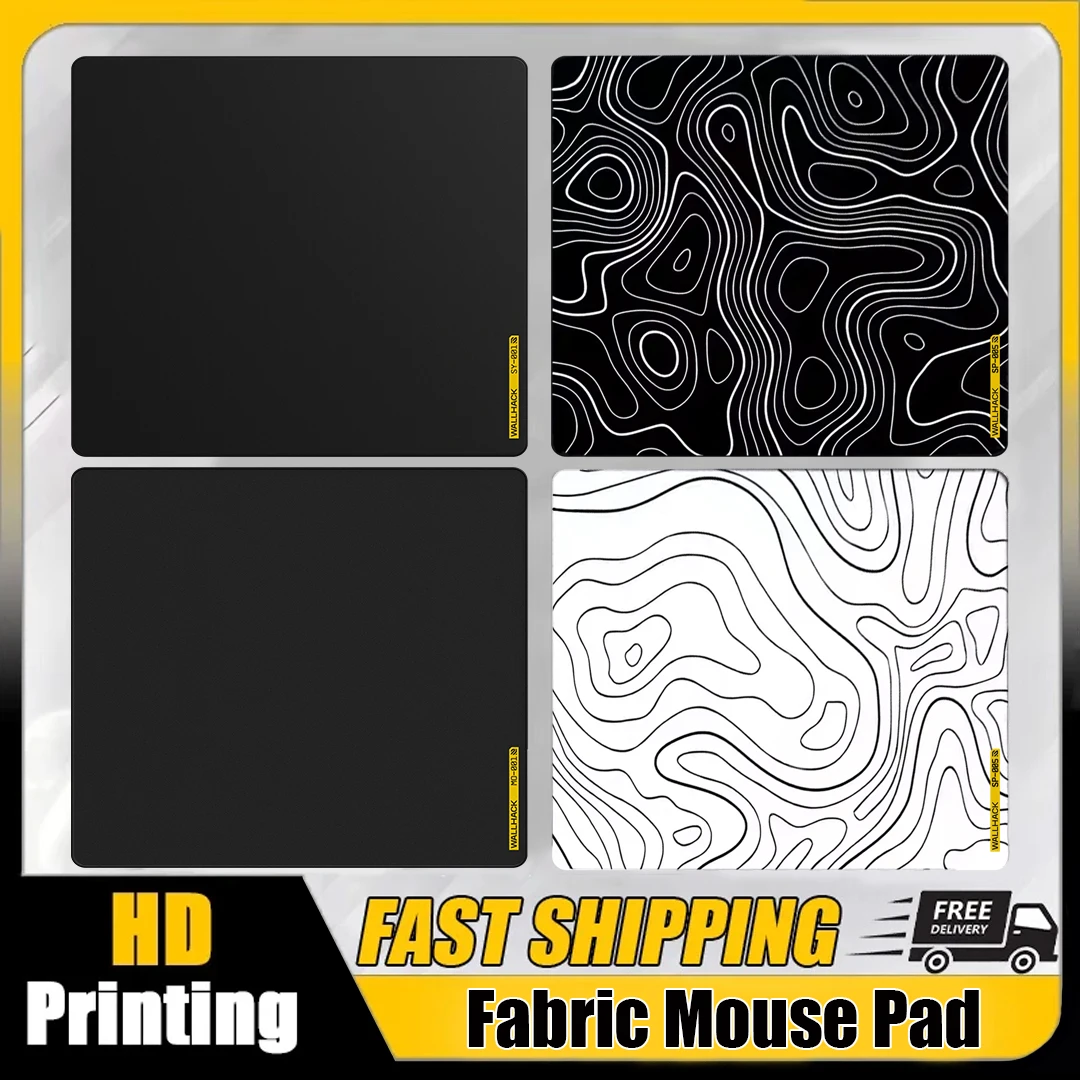 W-WALLHACK SY001 MO001 Rubber Fabric Mouse Pad E-sports Keyboard Desk Pad Gaming FPS Extra Large Size Custom Mousepad Replica
