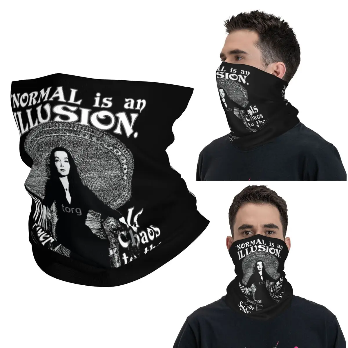 

Бандана Morticia Addams, шарф для лица с принтом, теплая повязка на голову, ветрозащитная, унисекс, для взрослых, для езды на велосипеде