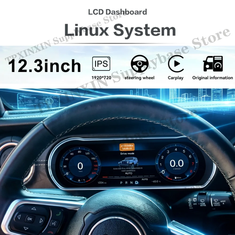 

For Jeep Wrangler 2018~2023 Auto Gauge Car dashboard Digital Performance Display Dashboard DenaliDigital Instrument Cluster
