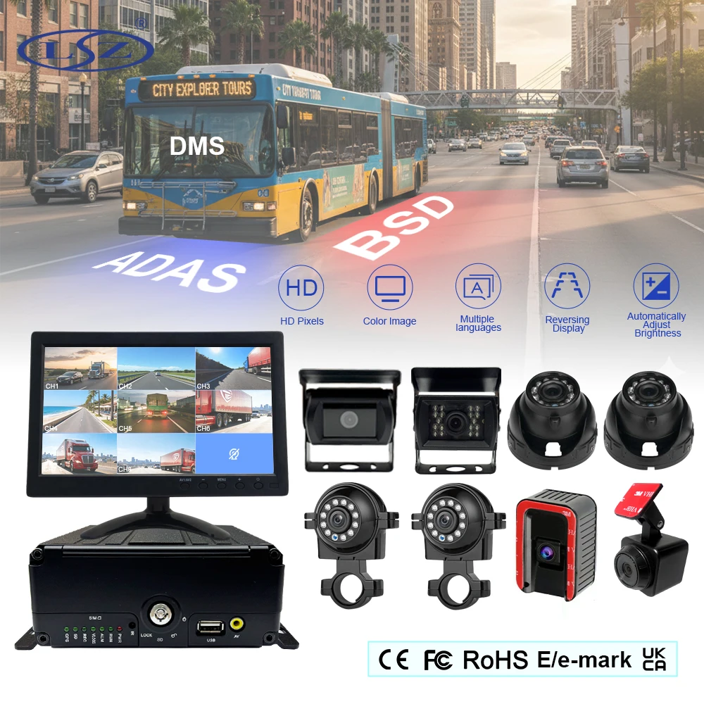 

Mdvr 8Ch 4G 5G GPS WiFi LTE AI ADAS 360 Degree Bird Eye Truck Mobile DVR Set Vehicle Video Surveillance FCC CE RoHS E Mark OEM