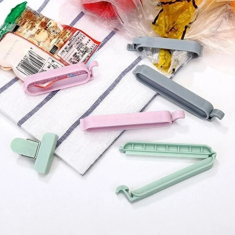 12Pcs Portable New Kitchen Storage Food Snack Seal Sealing Bag Clips Sealer Clamp Plastic Tool Kitchens Accessories