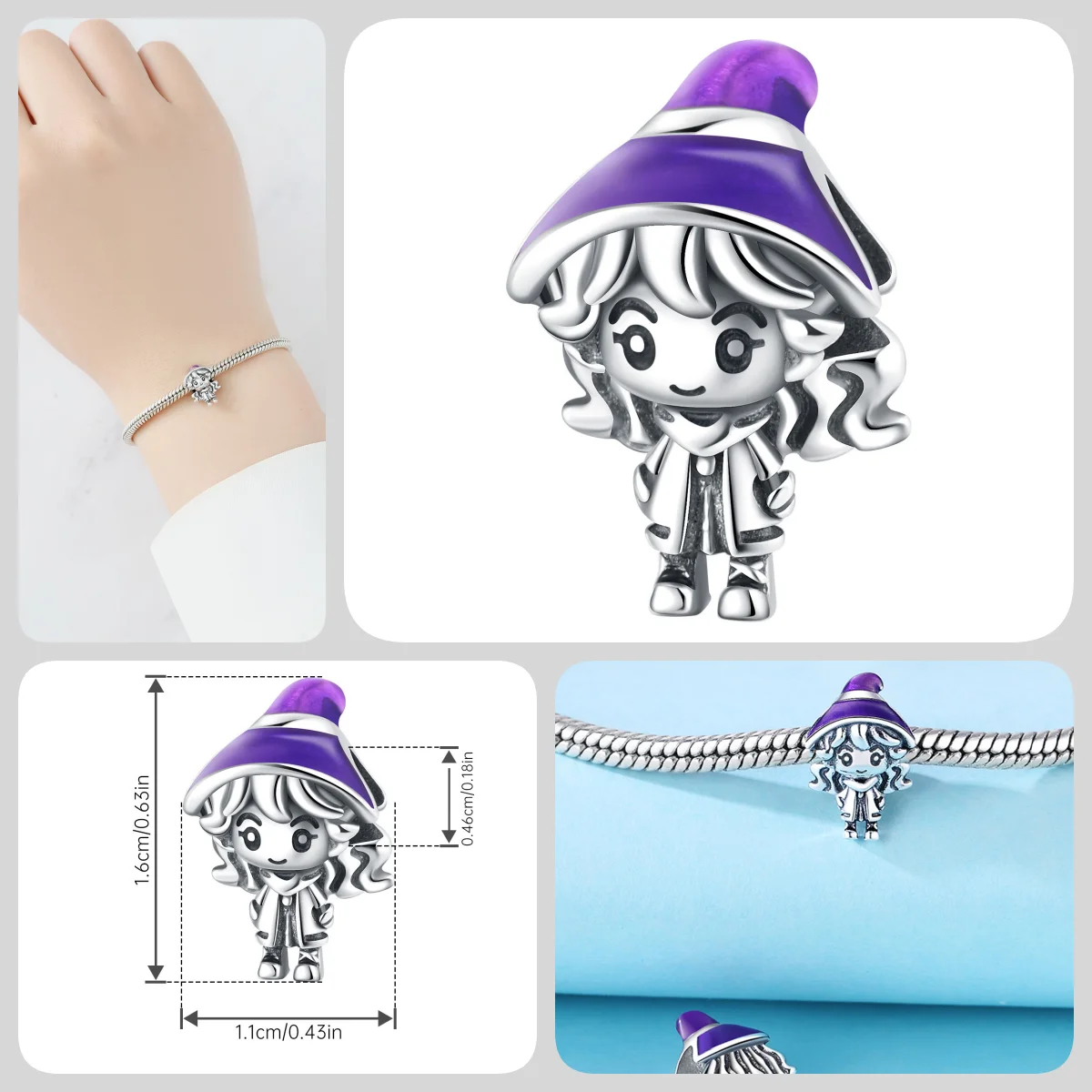 HEIßER 925 Sterling Silber Cartoon Charakter Arzt Krankenschwester Paare Perlen Fit Frauen Armbänder Charms DIY Geburtstag Party Geschenke Schmuck – Detail 3