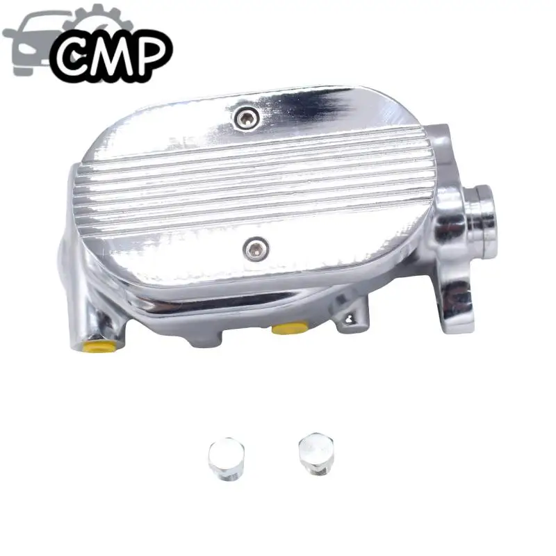 

1pc SI-AT59022 Chrome Flat Brake Master Cylinder(1" Bore 9/16" & 1/2" Ports Dual) For GM Corvette Car Brake Repair Replace Part