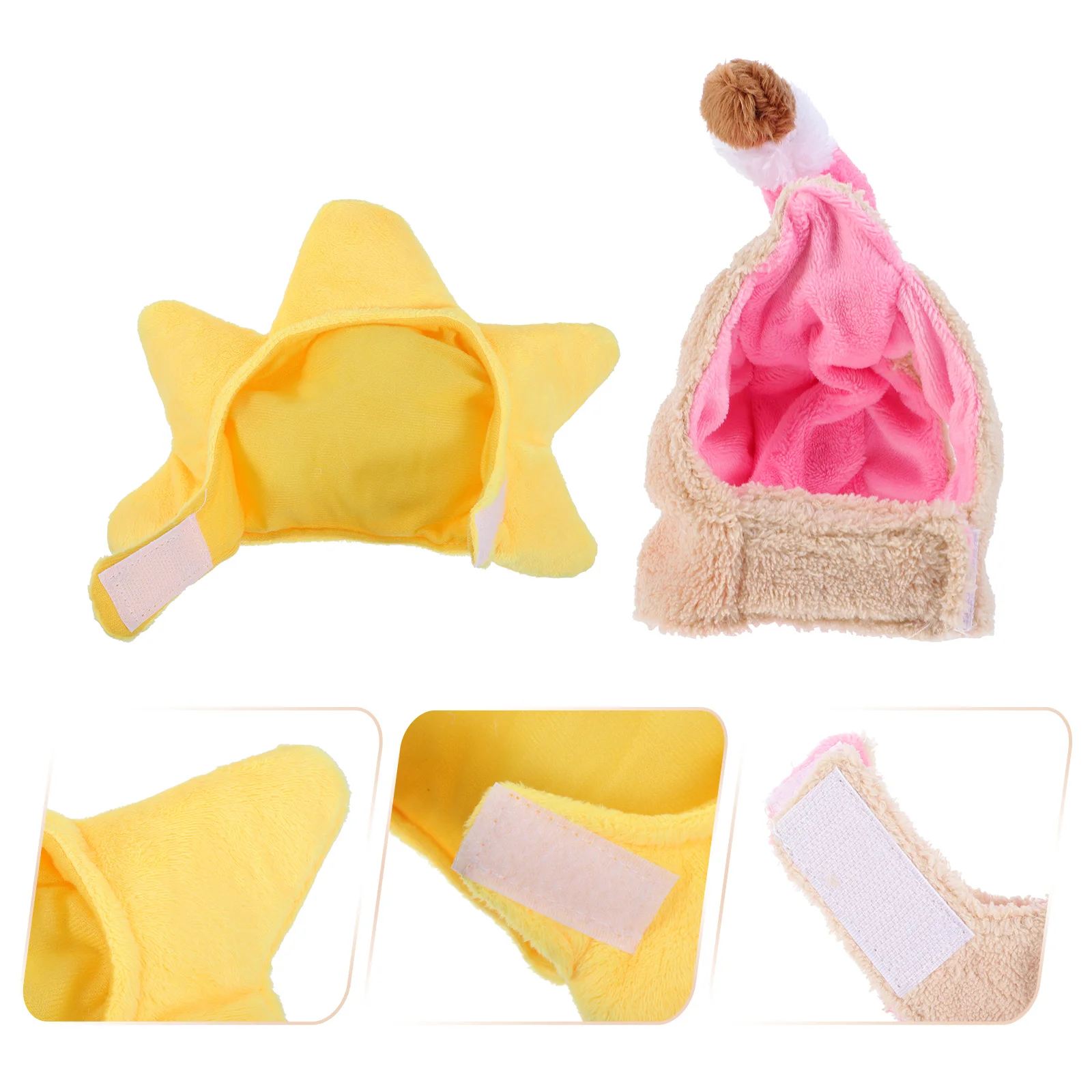 

2Pcs Cartoon Pet Hat Bright Color Cloth Cat Hat Party Pet Accessory Lovely Dog Cap Warming Cap for Pets Pets Head Protection