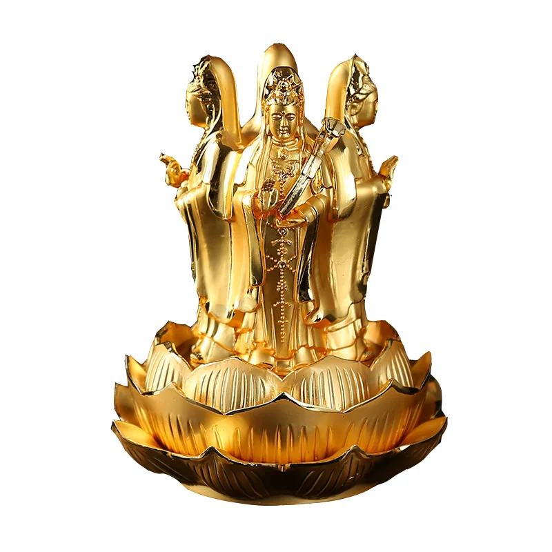 Imagem -06 - Chinês Guanyin Metal Ornamentos Deus da Riqueza Feng Shui Artesanato Decorações de Carro Casa Sala Desktop Decor Lucky Money Presentes