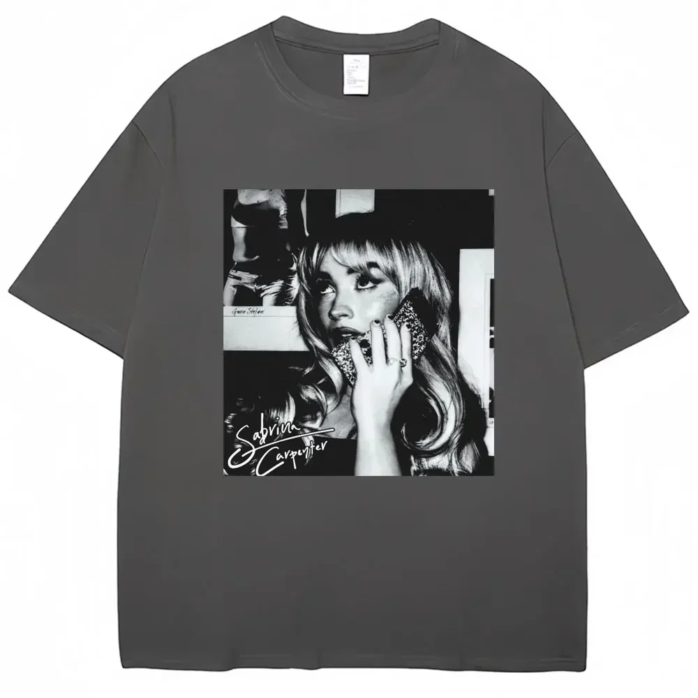 Vintage Sabrina Carpenter T-shirt Short N Sweet Tour Fashion Hip Hop Cotton Oversized T Shirt Men Women Y2k T Shirts Fans Gift image 2