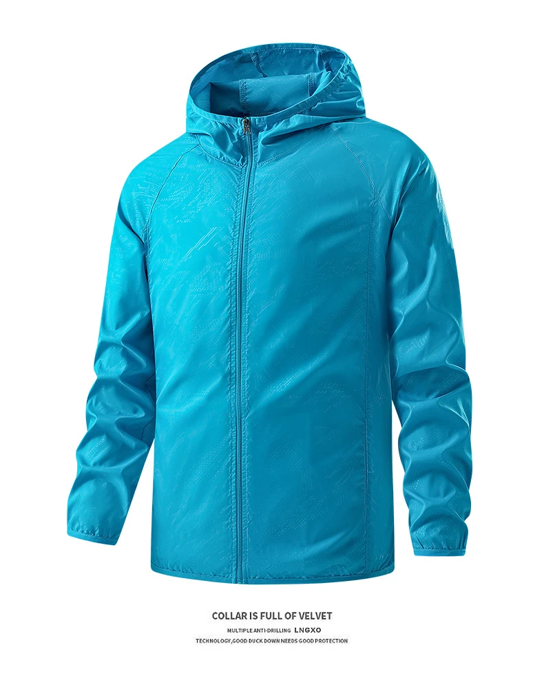 LNGXO Männer Frauen Wandern Jacken Wasserdicht Sonnenschutz Windjacke Camping Klettern Outdoor Regen Mantel Unisex Tragbare Kleidung – Detail 22