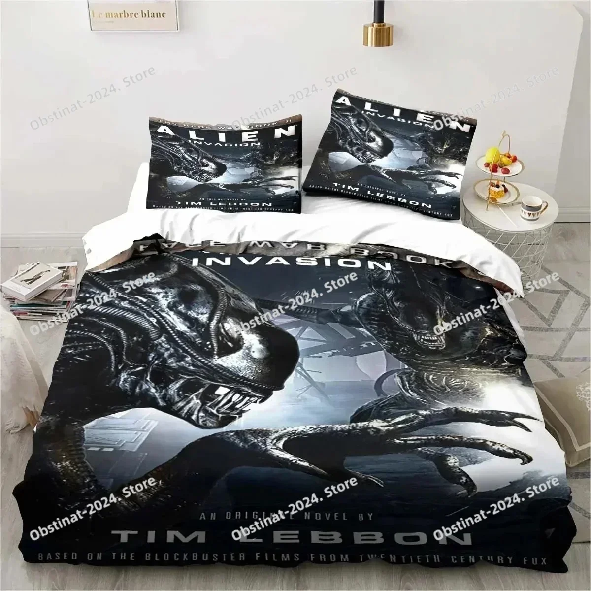 2025 Alien Vs. Predator Predator Movie Bedding Set Print With Pillowcase Duvet Cover Soft Single Double Queen Super King Size
