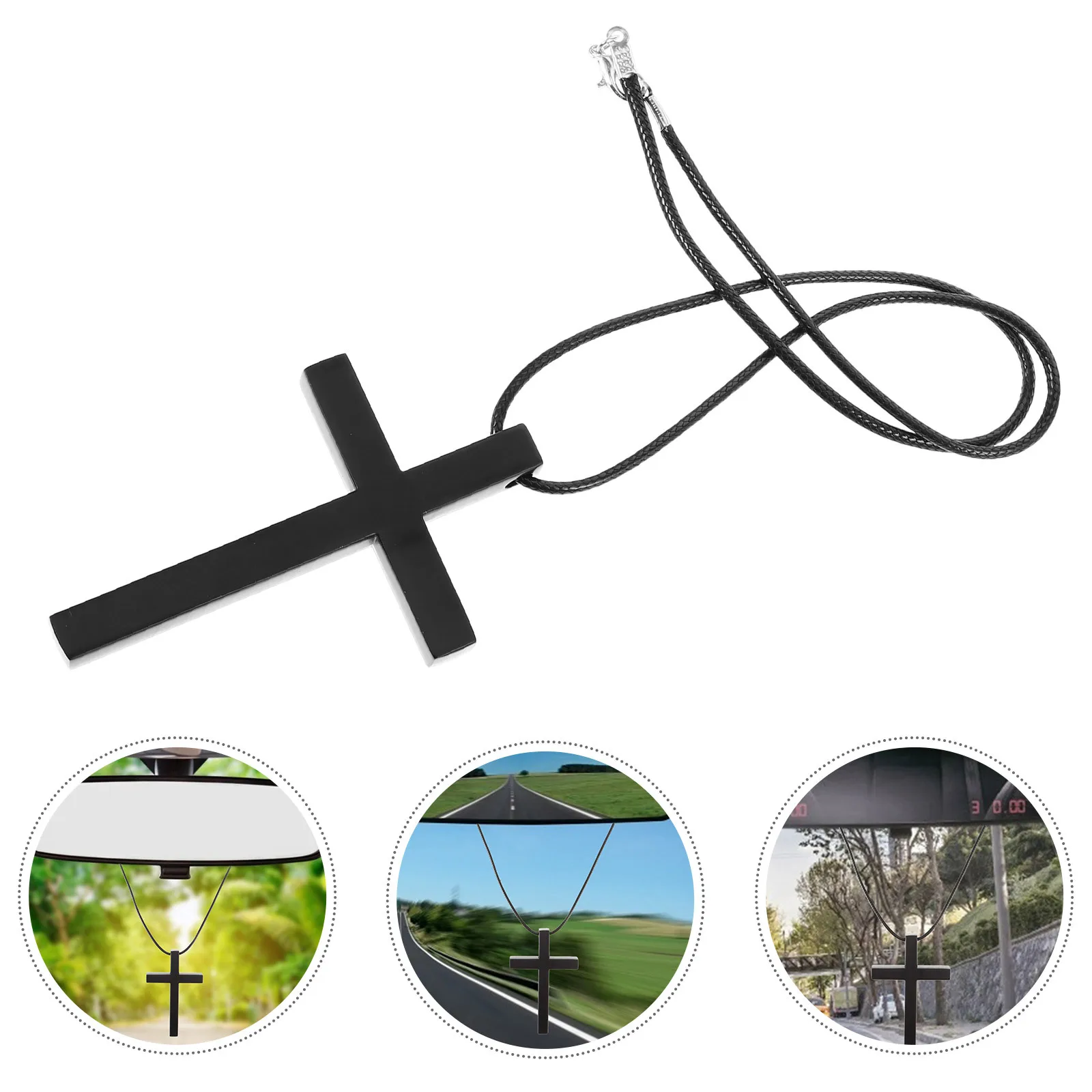 

Car Hanging Pendant Durable Silver Material Minimalist Design Easy Install Interior Aesthetic Car Hanging Pendant