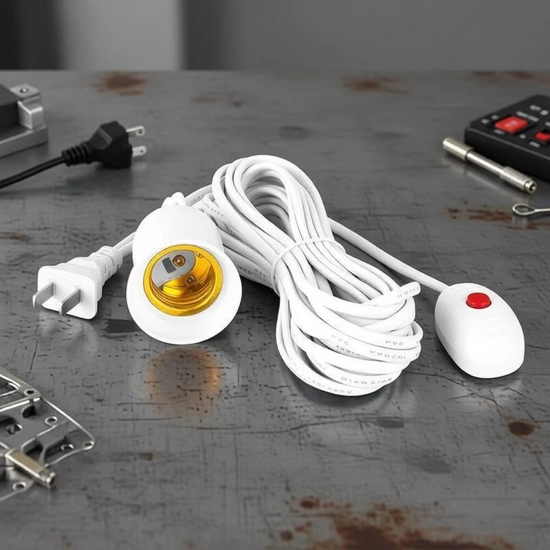 1Pc 10m Line Length Lamp Holder Universal E27 Screw With Switch LED Bulb Socket Adapter Light Extension Power Cable Bulb Socket