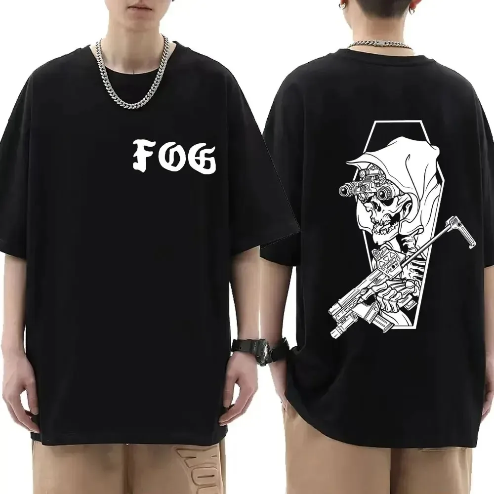 2024 New FOG Forward Observations Group Graphic T Shirts Men Women Hip Hop Skeleton Punk T-shirt Casual Cotton Oversized T Shirt