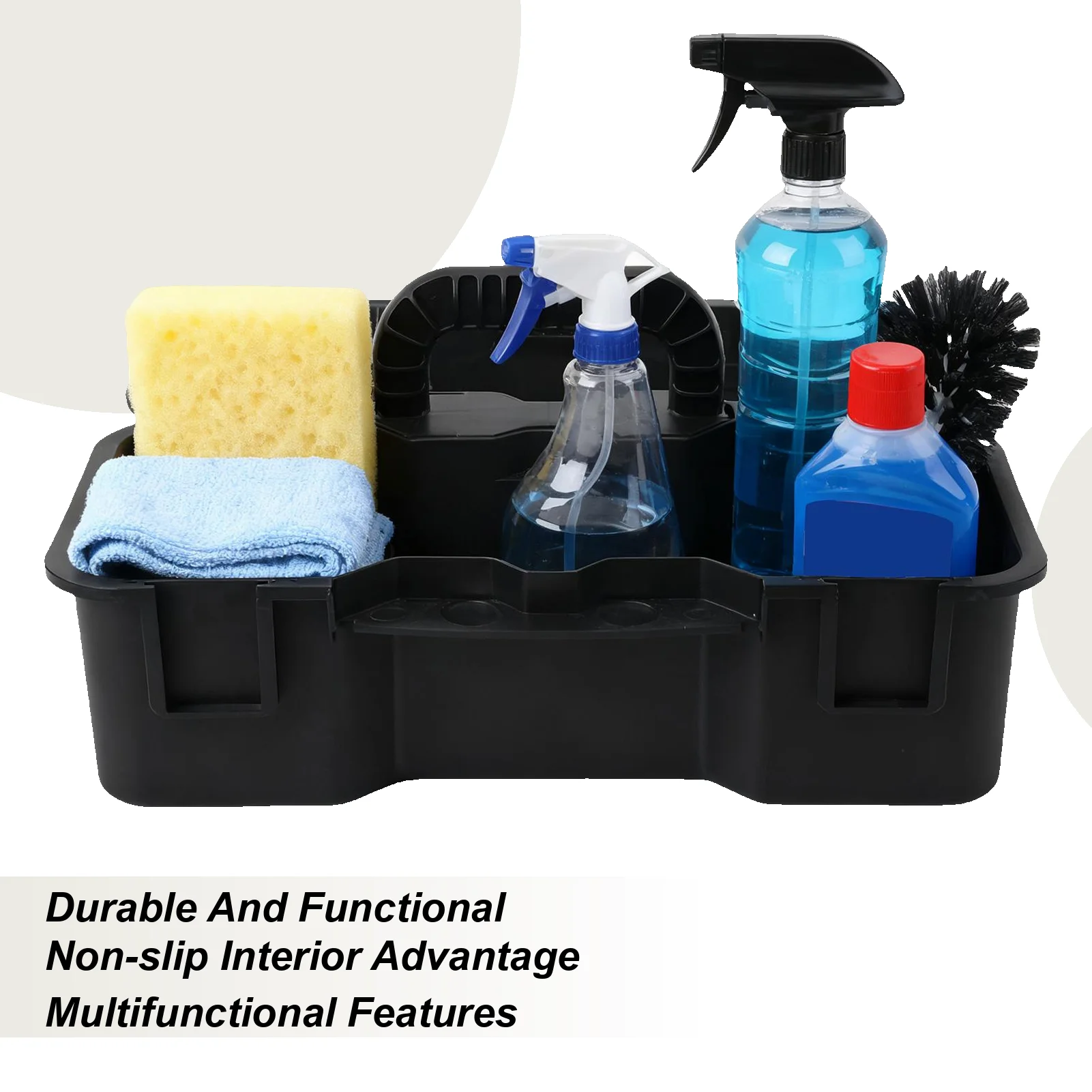 

Basket Organizer With Handle Portable Multi-Purpose Home Organization Small Cleaning Basket For Shower Bedroom Laundry Kitchen