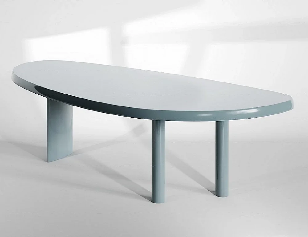 

Solid Wood Creative Oval Dining Table Modern Desk Fashion Personalized Computer Desk Simple Long Workbench