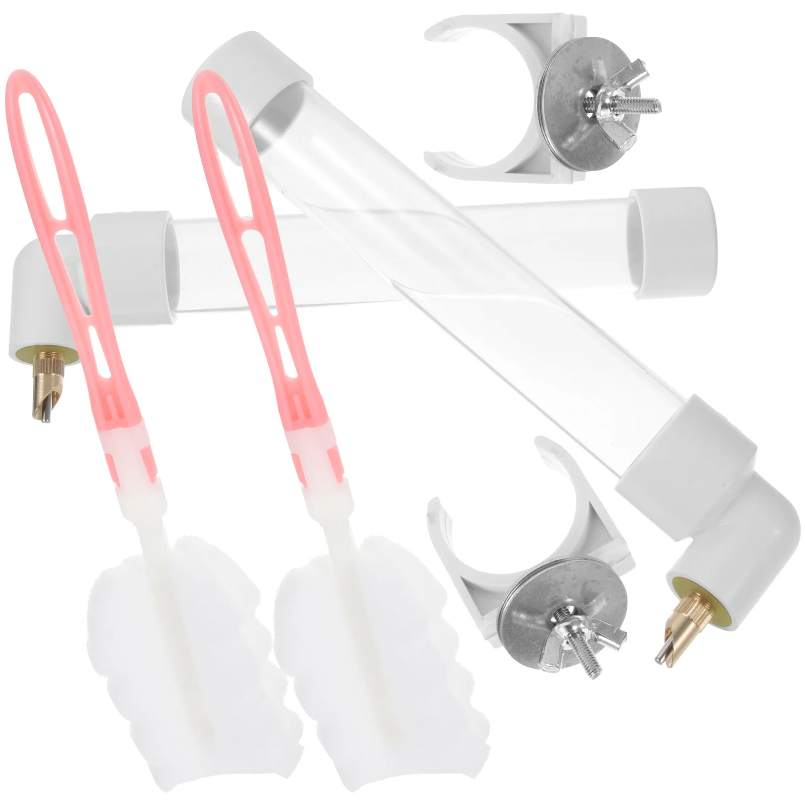 

2Sets Bird Cage Water Feeder Parrot Water Dispenser Reusable Hanging Bottle Bird Drinking Feeder for Canaries and Small Birds