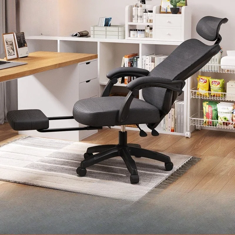 Ergonomische Gaming-bureaustoel met hoge rugleuning Computerstoel Fauteuil Verstelbare lumbale hoofdsteun Mesh Draaibare rolstoel Home Gamer