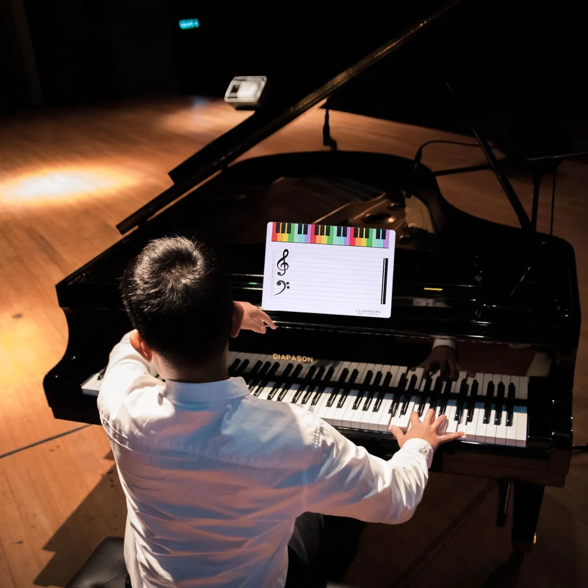 2pcs Five-Line Staff Whiteboard Dry Erase Magnetic Writing Board For Home School Music Practice Teaching Learning Drawing Wall