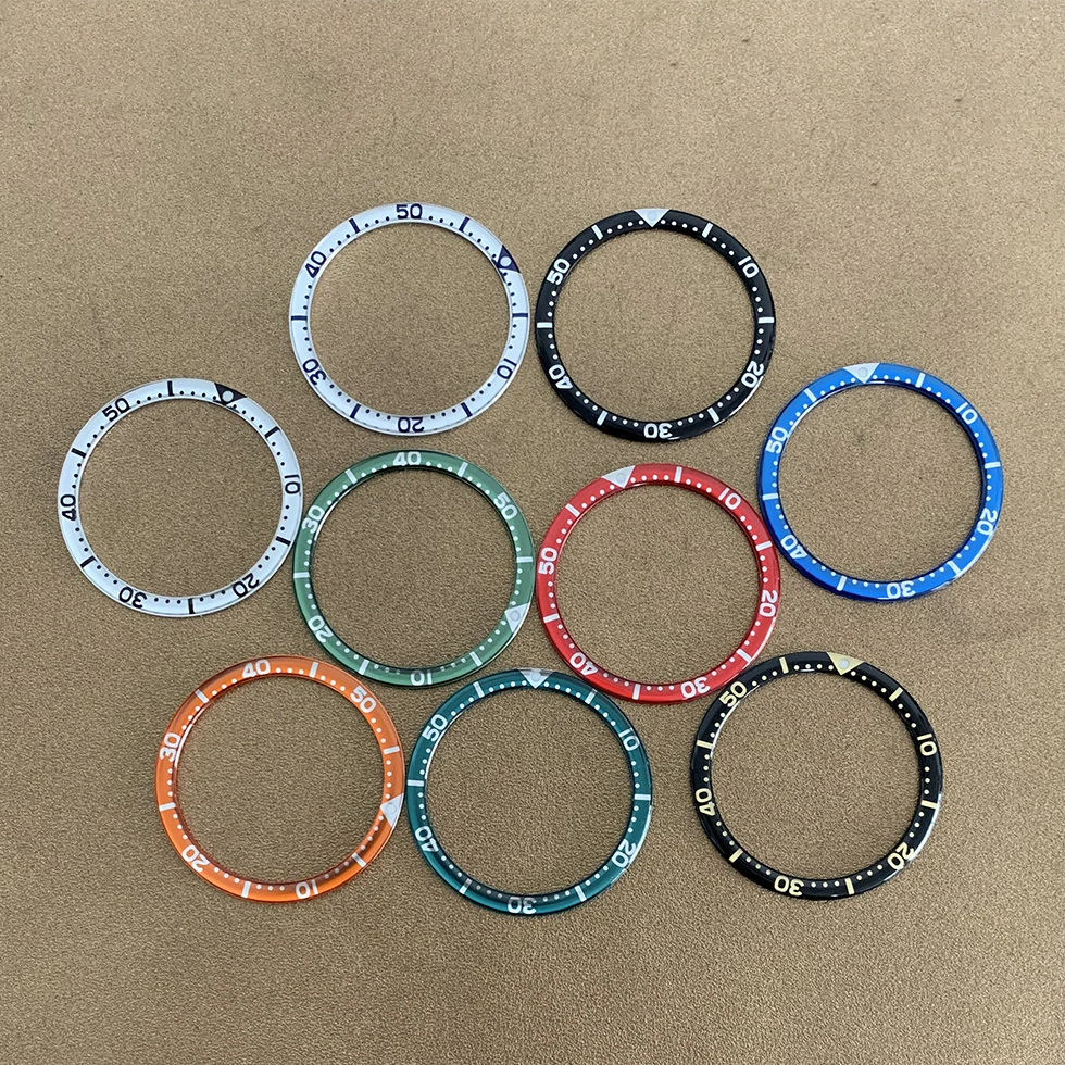 38mm Round Edge Curved Watch Bezel Matching Aluminum Ring Modified Watch Accessories Watches Inserts