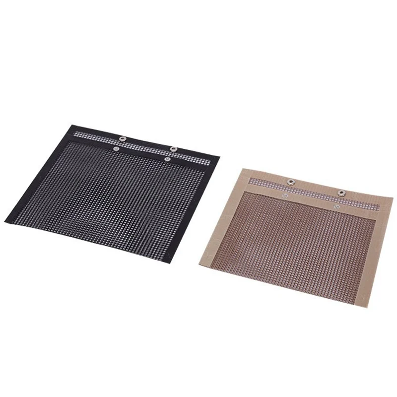 PTFE Teflone ptfe Heavy Duty 100% Non-Sticky Outdoor Cooking Oven Reusable BBQ Grilling Grate Mesh Basket Bag