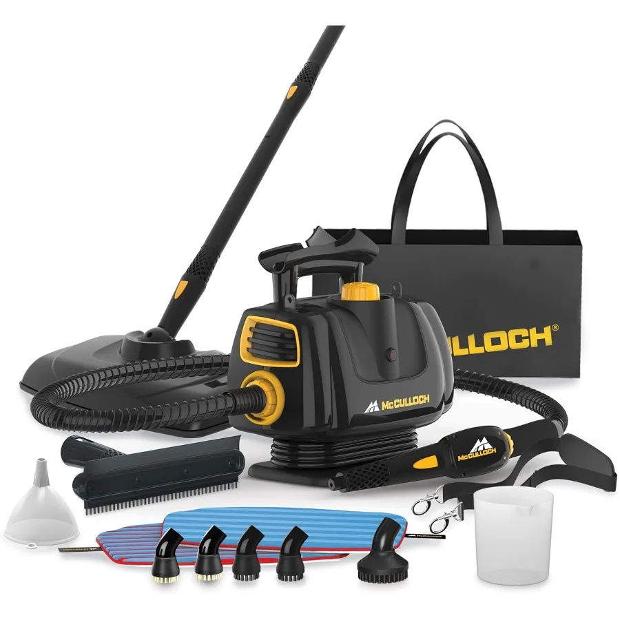 

MC1270 Portable Power Steam Cleaner with 30-Minute Runtime and 16 Comprehensive Accessories Including Mop Head Brushes and More